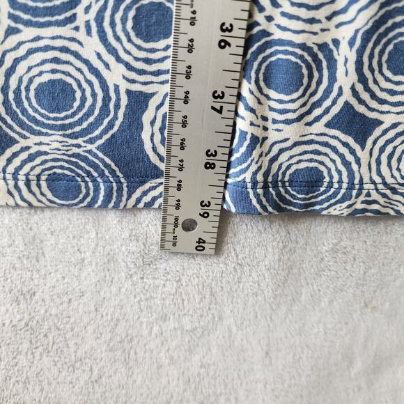 Boden Dress Womens Size 16 Blue Spiral Circle Pattern Pleated Stretch Knit 16R - Picture 8 of 9